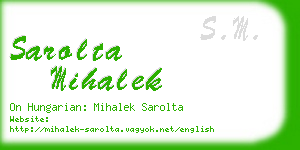 sarolta mihalek business card